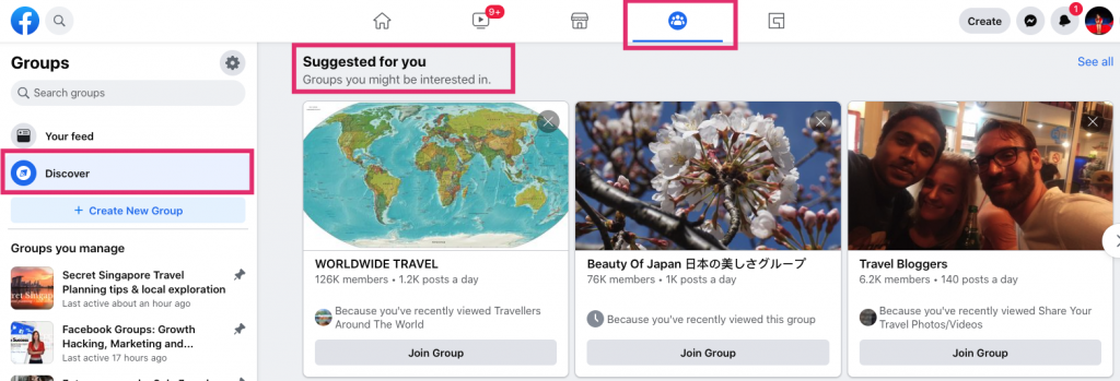 Recommended Facebook groups to join