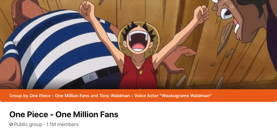 One piece - One million fans group