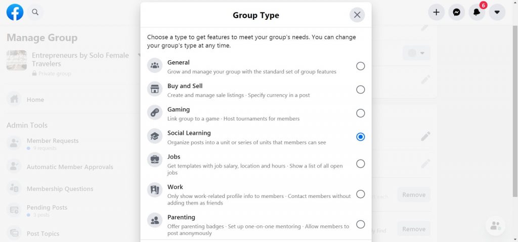 7 Facebook Group Types