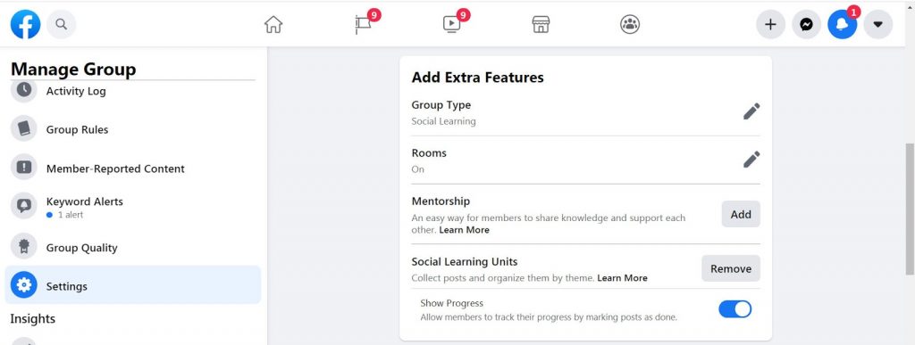 Facebook Group Types