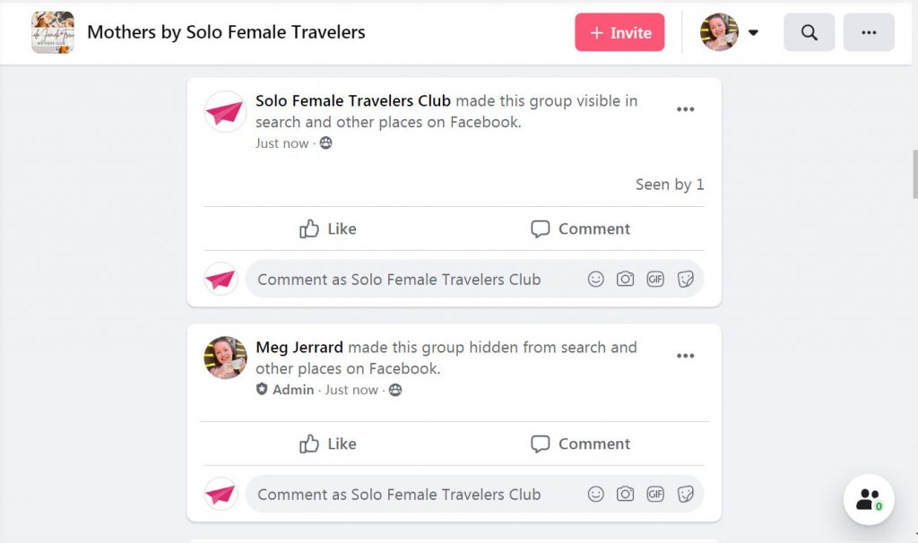 Hidden facebook groups vs visible