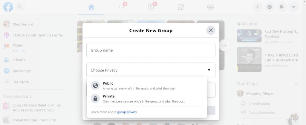 How to create a Facebook Group 